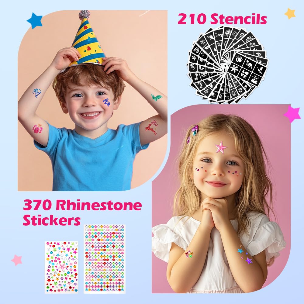 Bledras close-up of 210 stencils showing design variety for parties