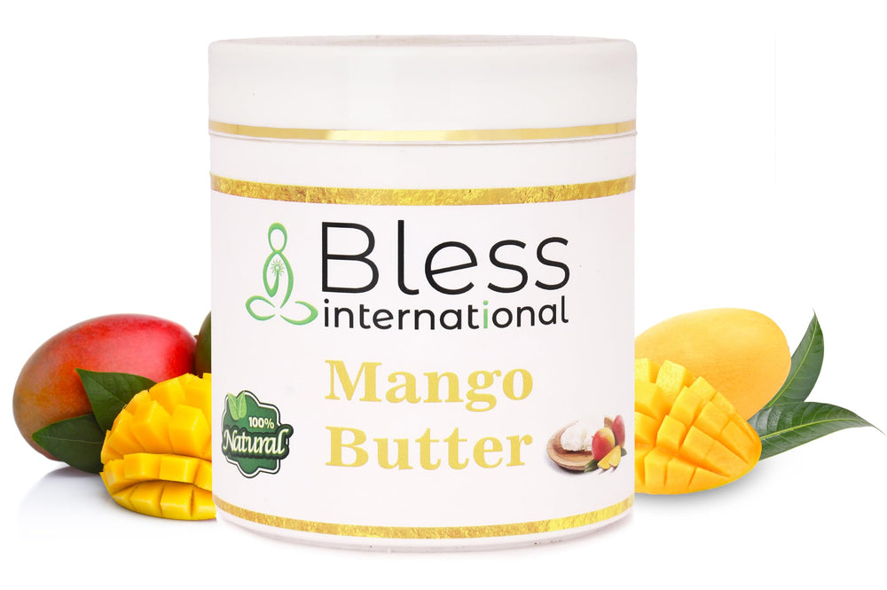 Bless International close-up texture of mango butter highlighting creamy richness