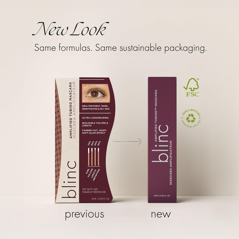 blinc swatched texture on skin showing lightweight, non-clumping formula benefit