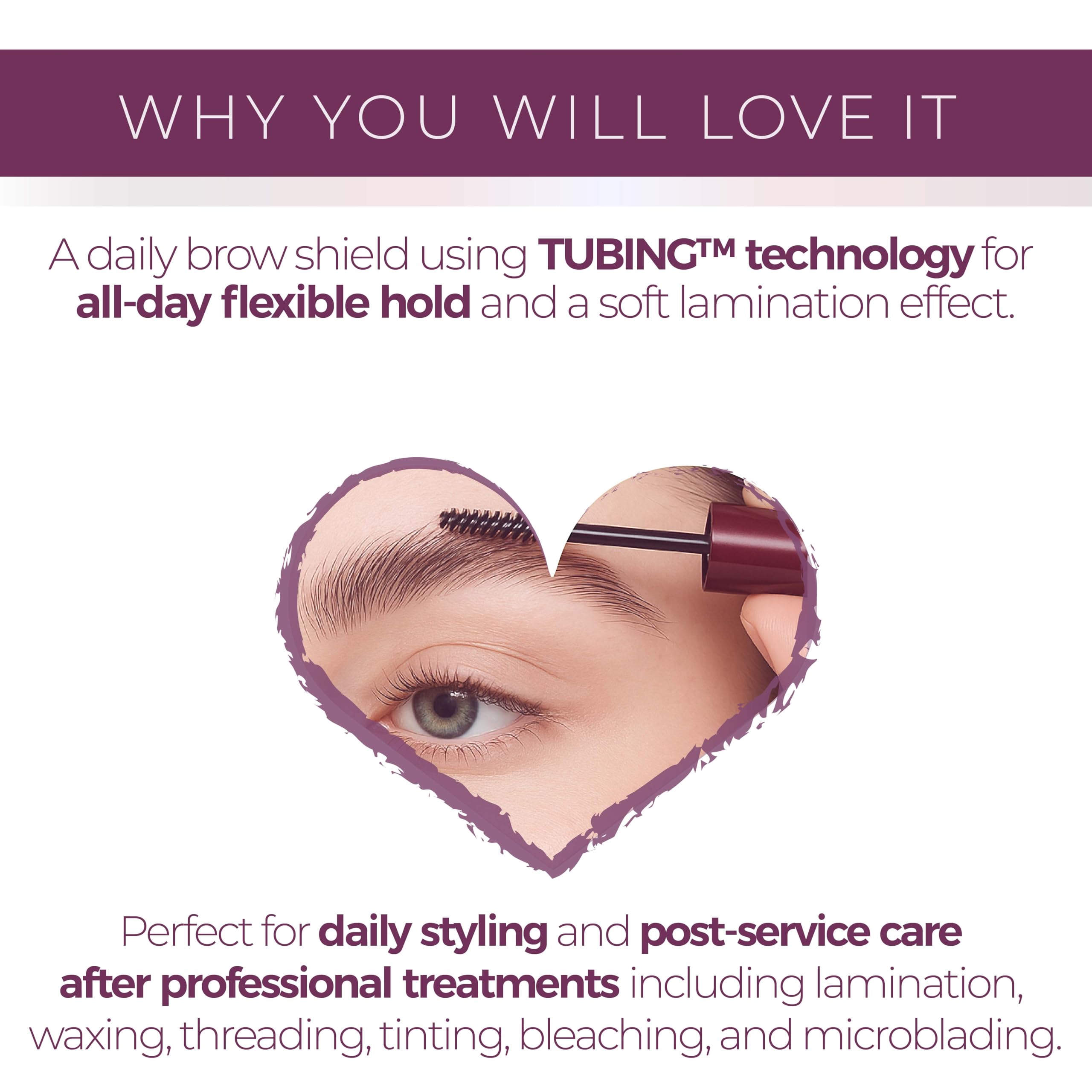 blinc brow gel applied in salon setting protecting and finishing brows
