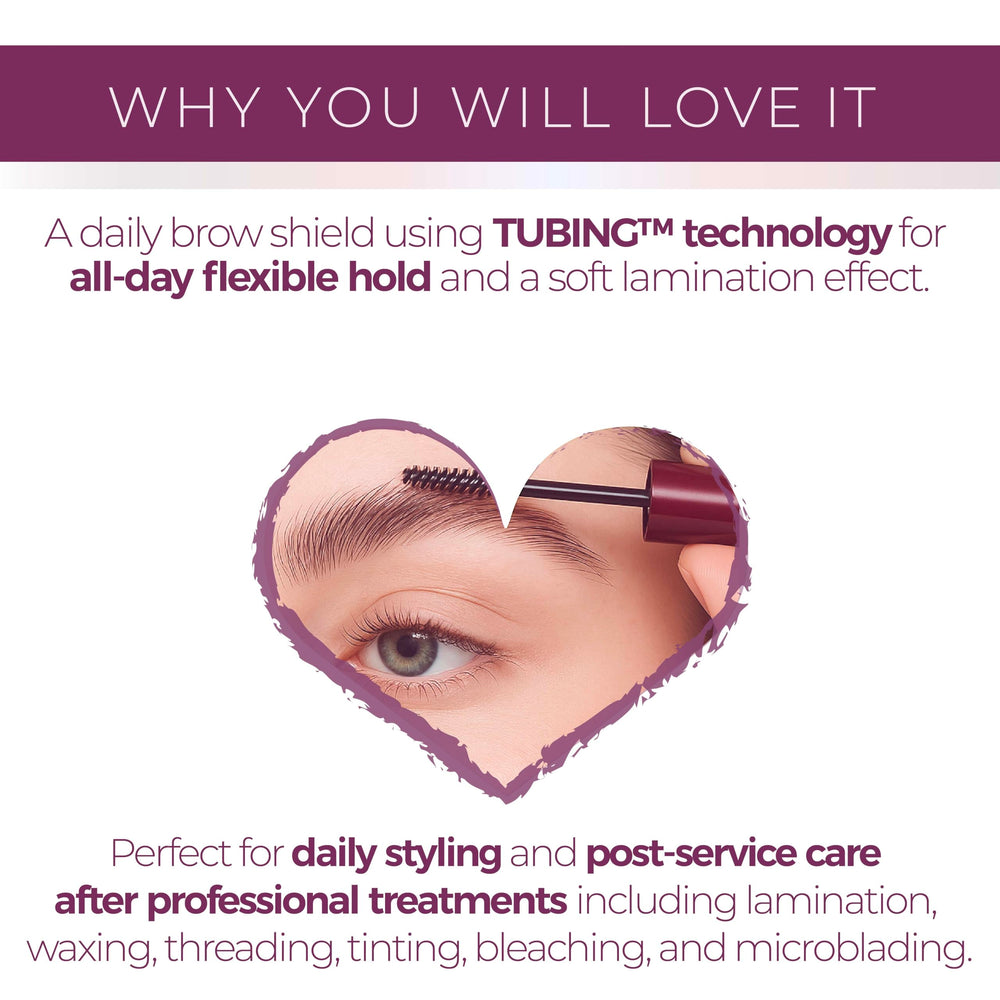 blinc brow gel applied in salon setting protecting and finishing brows