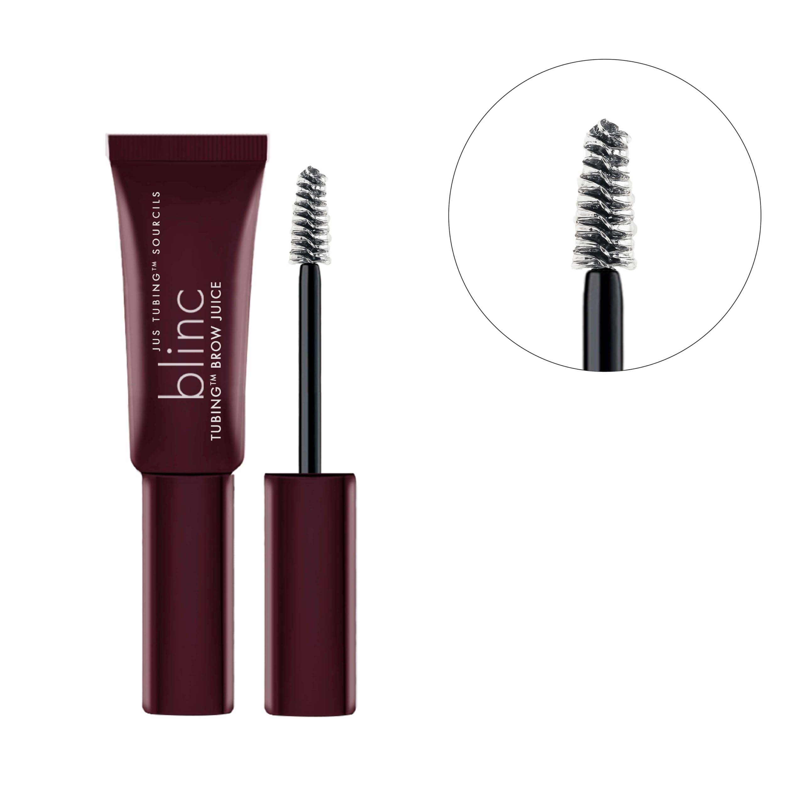 blinc spoolie brushing brows to create lifted shape with flexible hold