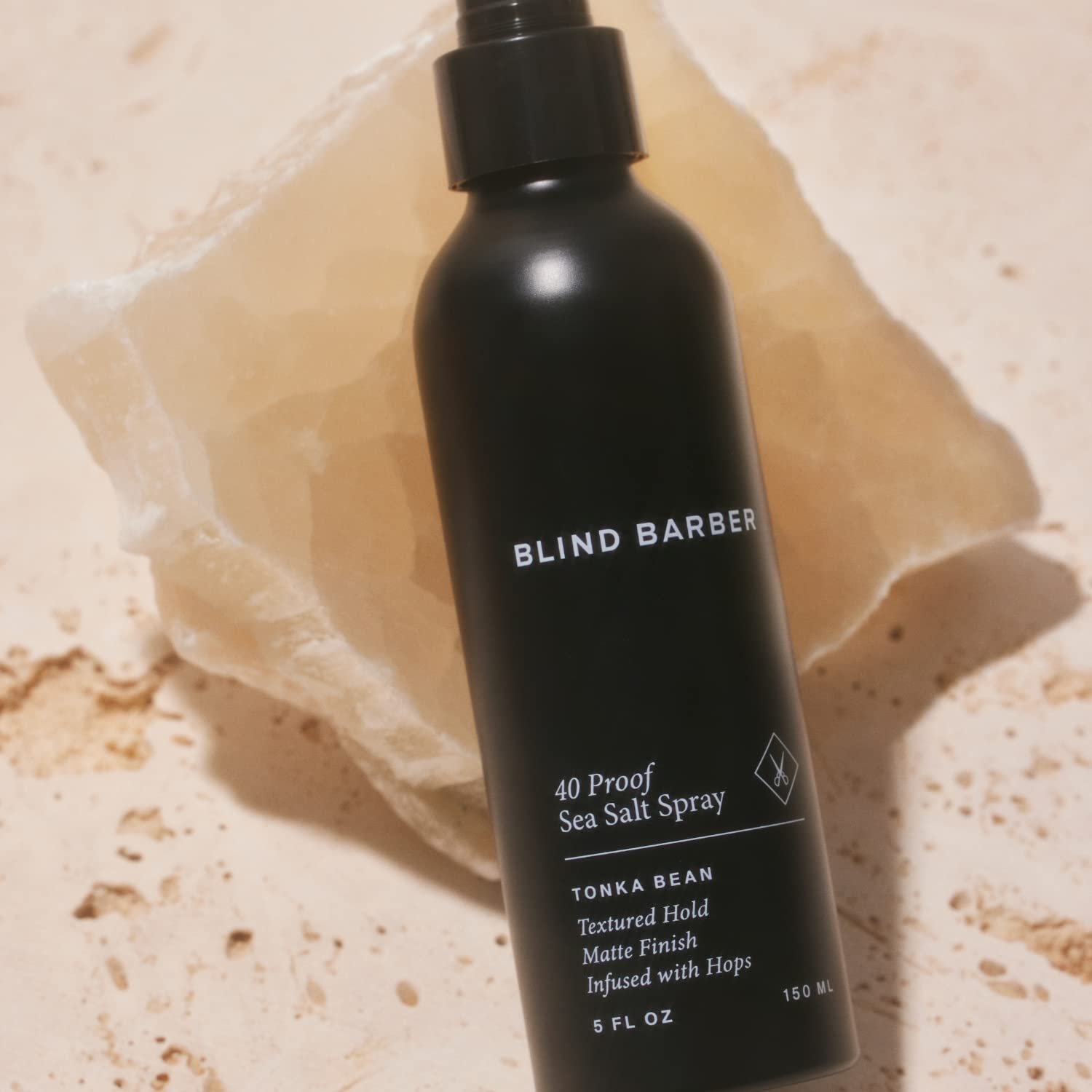 Blind Barber on a bathroom shelf lifestyle image suggesting everyday use