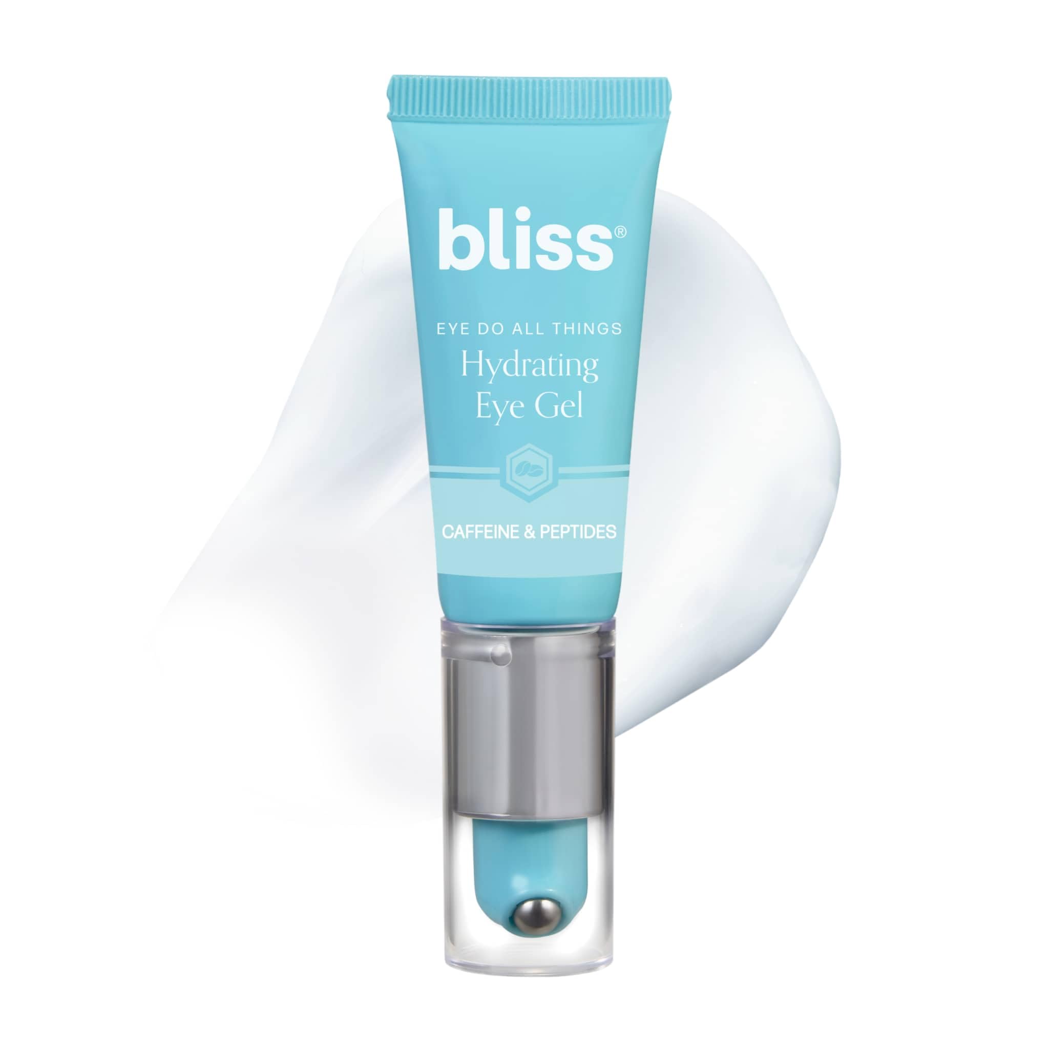 Bliss product front packaging showing smooth, lightweight eye gel benefits