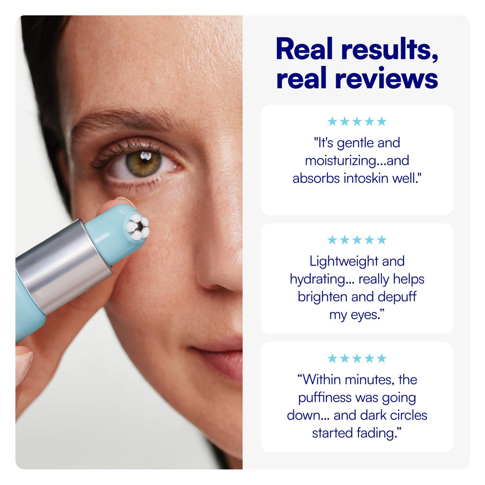 Bliss tube held in hand to show compact 0.7 fl oz size and portability