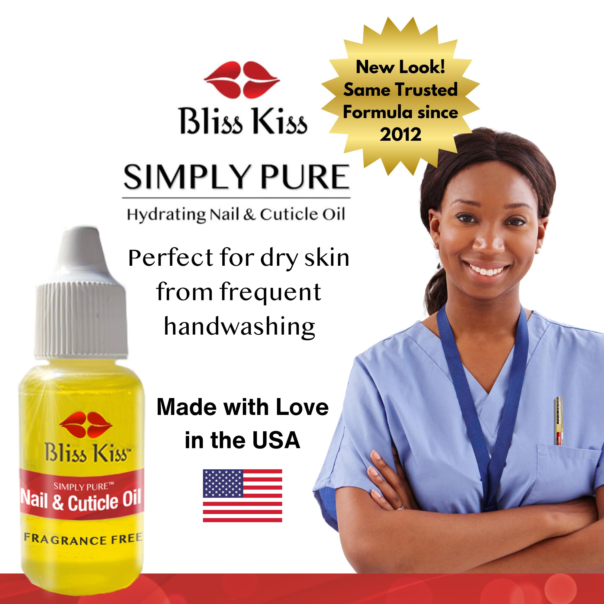 Bliss Kiss used on beard hair to soften and reduce frizz benefit