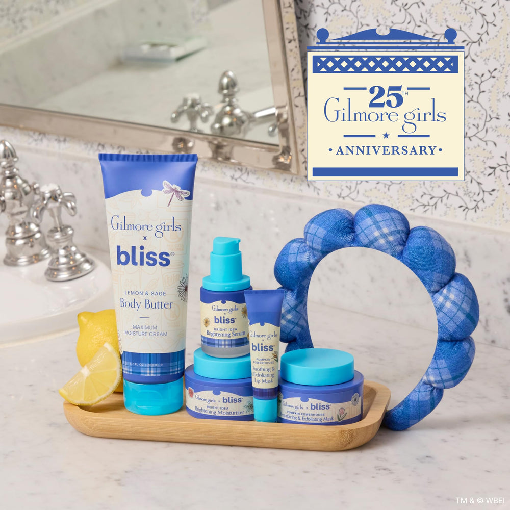 Bliss label and ingredient panel revealing shea, coconut, soybean oils benefit