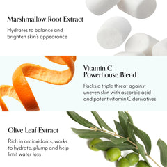 Bliss applying whipped mask on face to demonstrate quick brightening step
