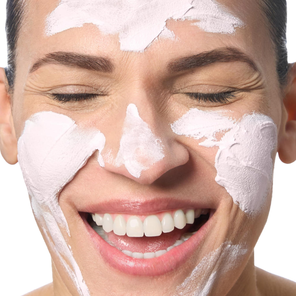 Bliss mask on bathroom shelf lifestyle shot inspiring easy self-care