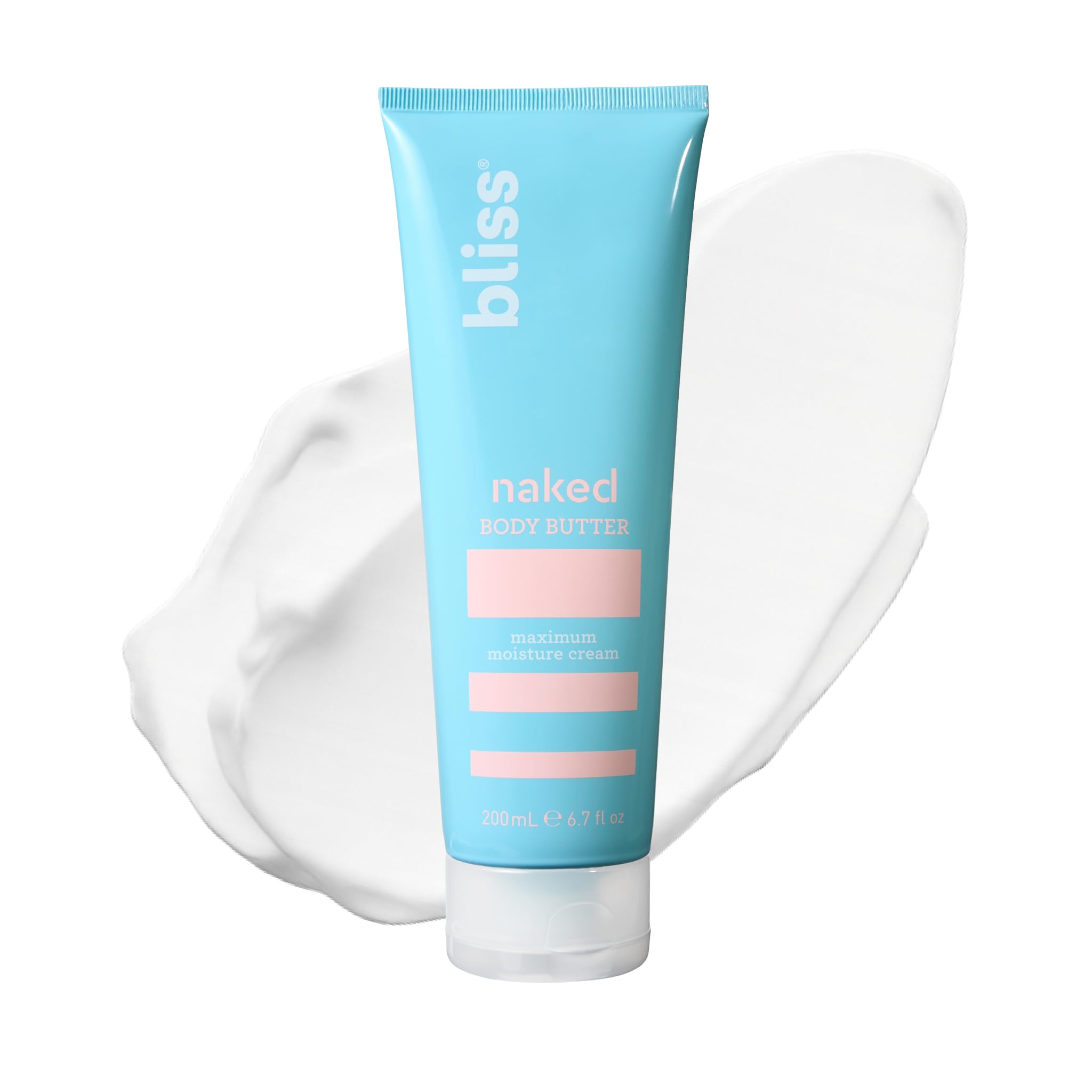 Bliss tub front view showing unscented body butter for deep hydration