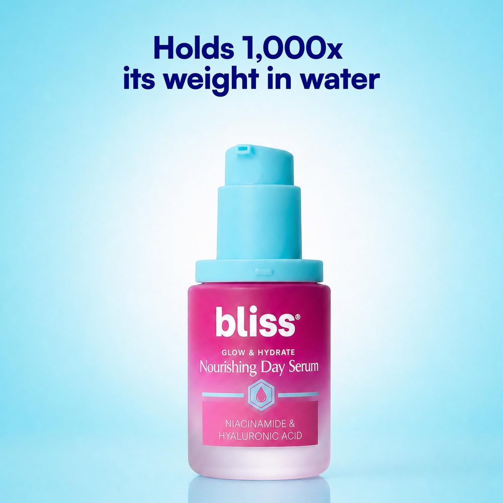 Bliss applying serum on skin showing quick absorption and layering