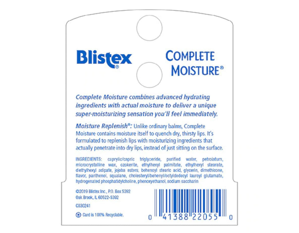 Hand applying Blistex balm to lips demonstrating easy spread and comfort