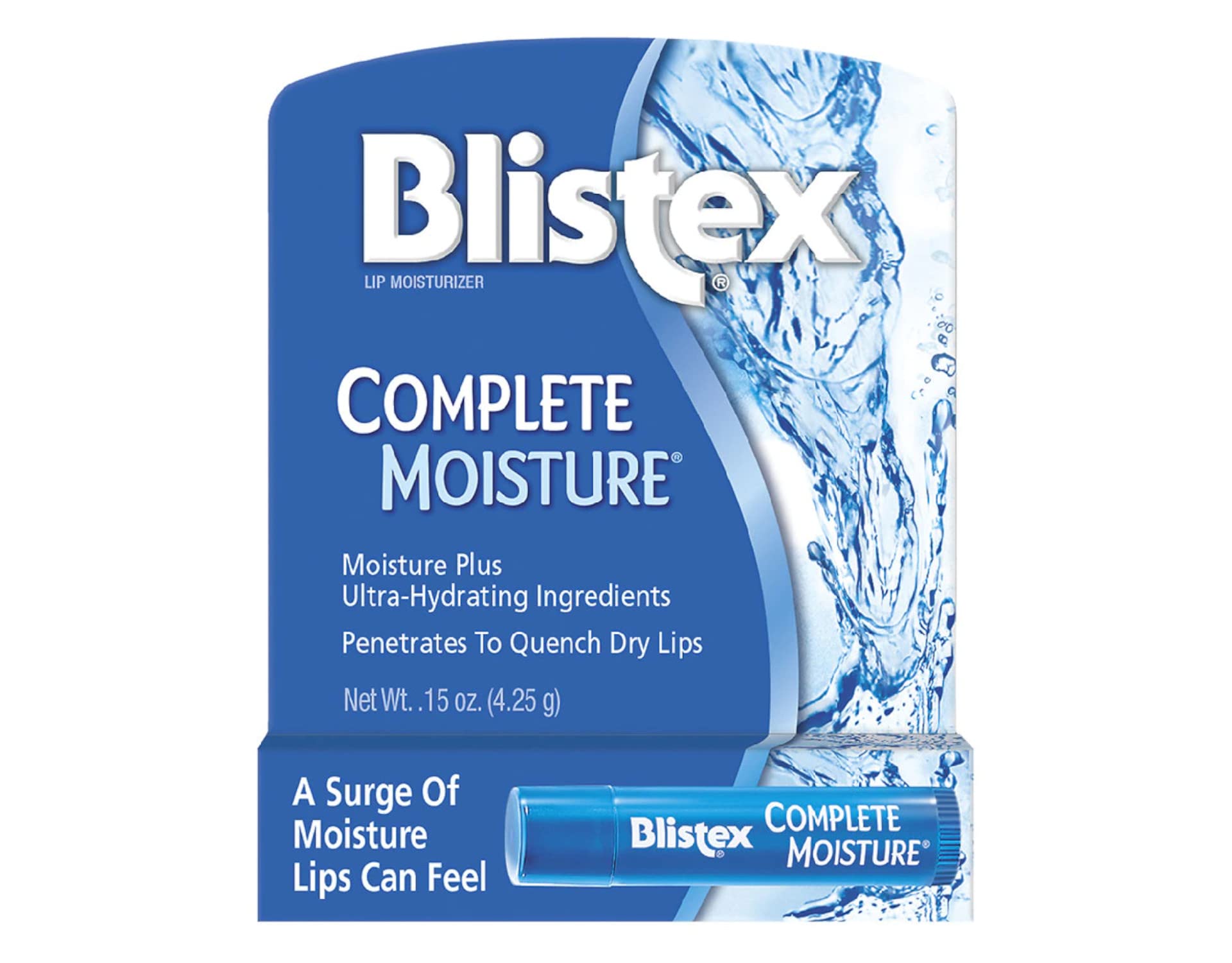 Blistex open tube close-up showing smooth balm texture for quick hydration