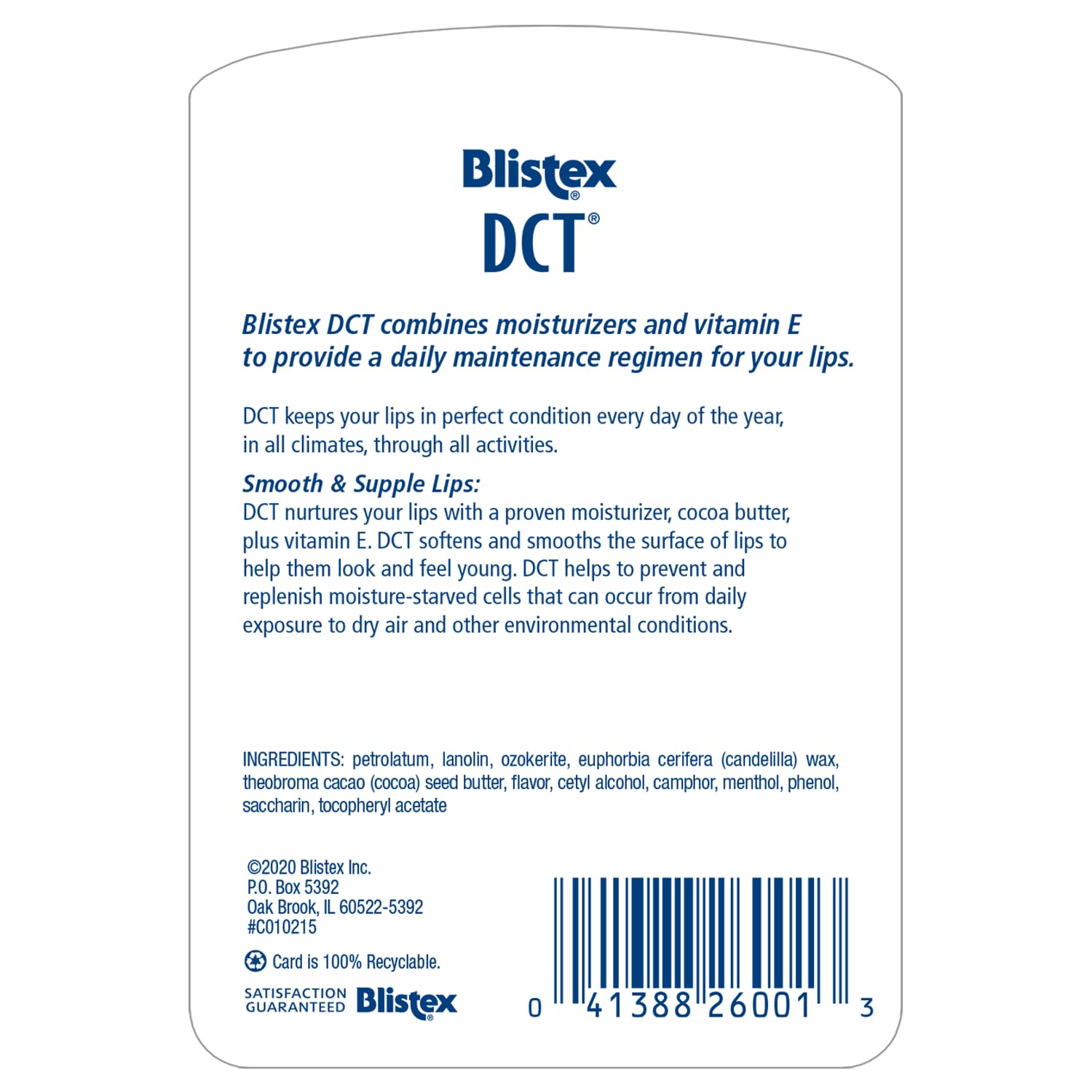 Blistex DCT used outdoors on lips demonstrating reliable hydration in weather