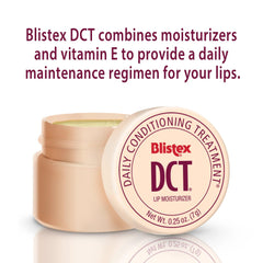 Blistex DCT beside a coin showing compact size and portability benefit