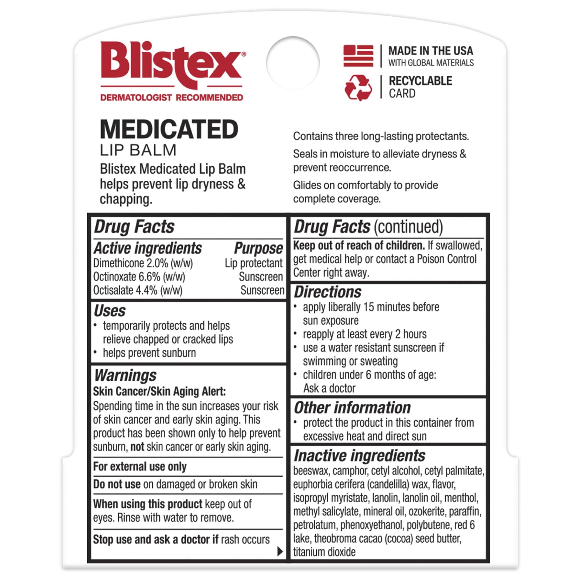 Person using Blistex outdoors showing sun protection and moisturization benefit