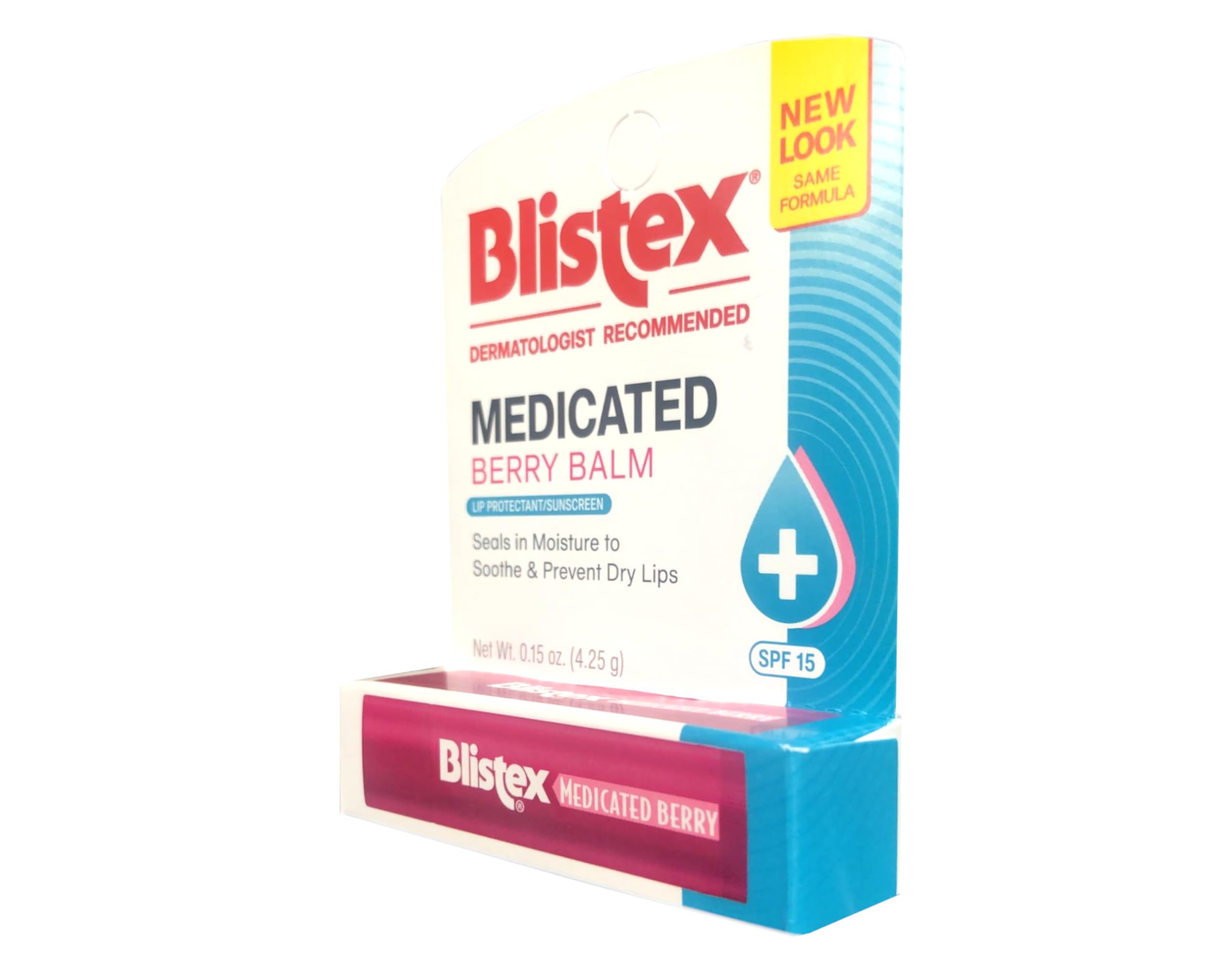 Person applying Blistex balm to lips for instant hydration and protection