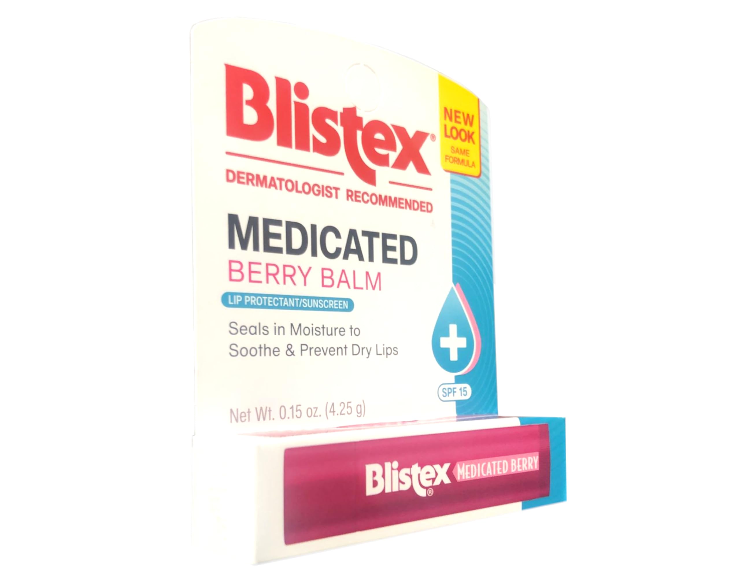 Blistex open tub displaying creamy balm and easy fingertip application
