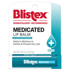 Blistex front packaging showing tube and SPF 15 protection benefit