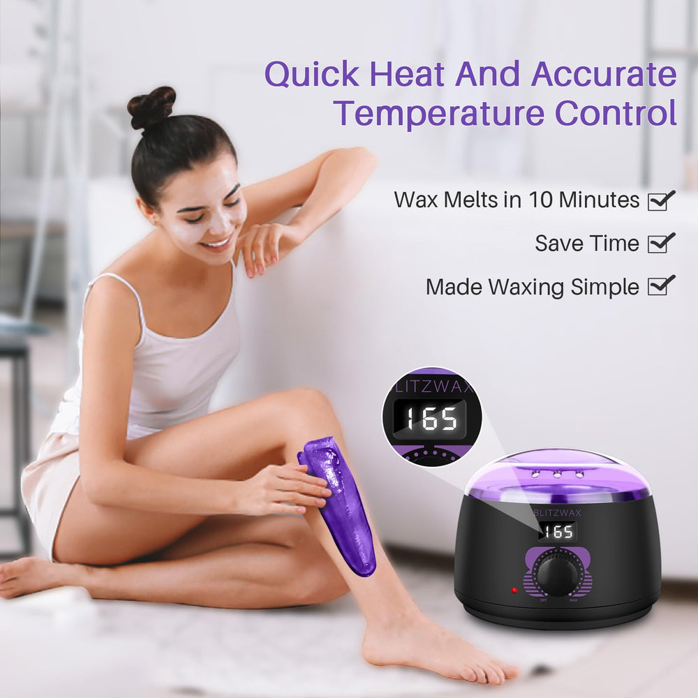 BLITZWAX wax warmer LED display demonstrating precise control