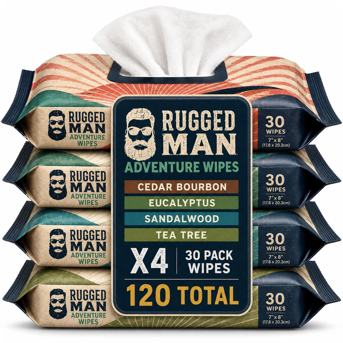 BLKSMITH front packaging showing 120 wipes and scents for convenient refresh