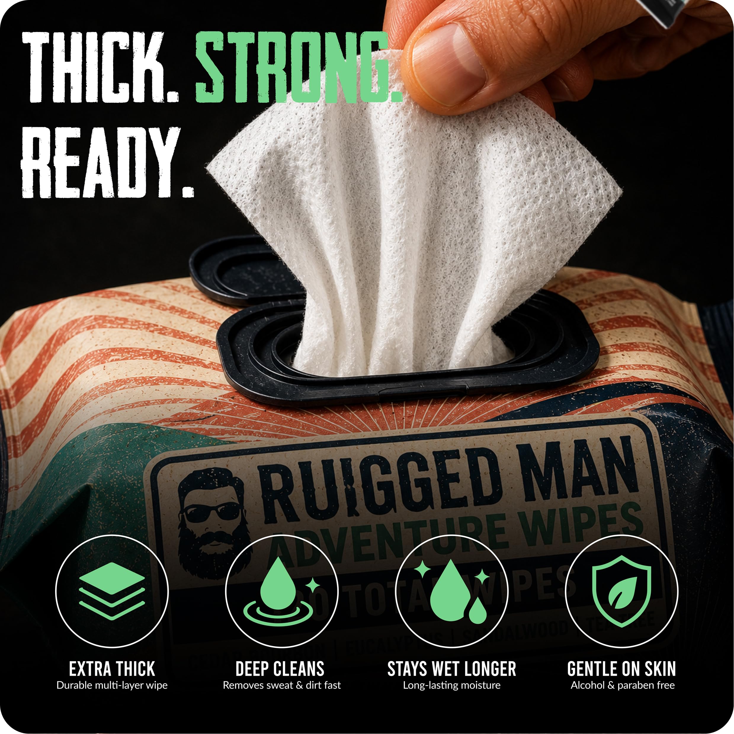 BLKSMITH wipes beside gym bag illustrating fast clean after exercise