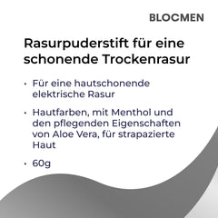 BLOCMEN application on jawline demonstrating reduced friction benefit