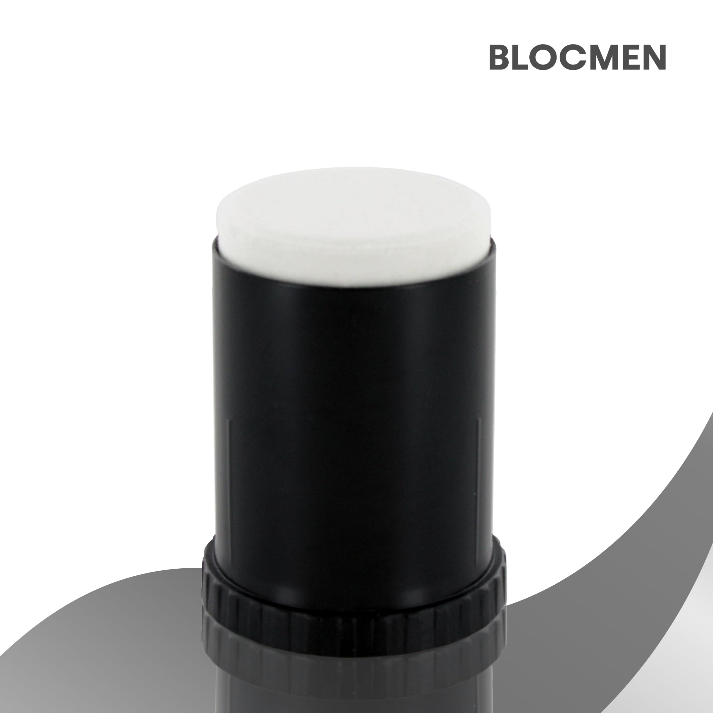 Blocmen texture closeup illustrating fine powder finish for gentle hair coating