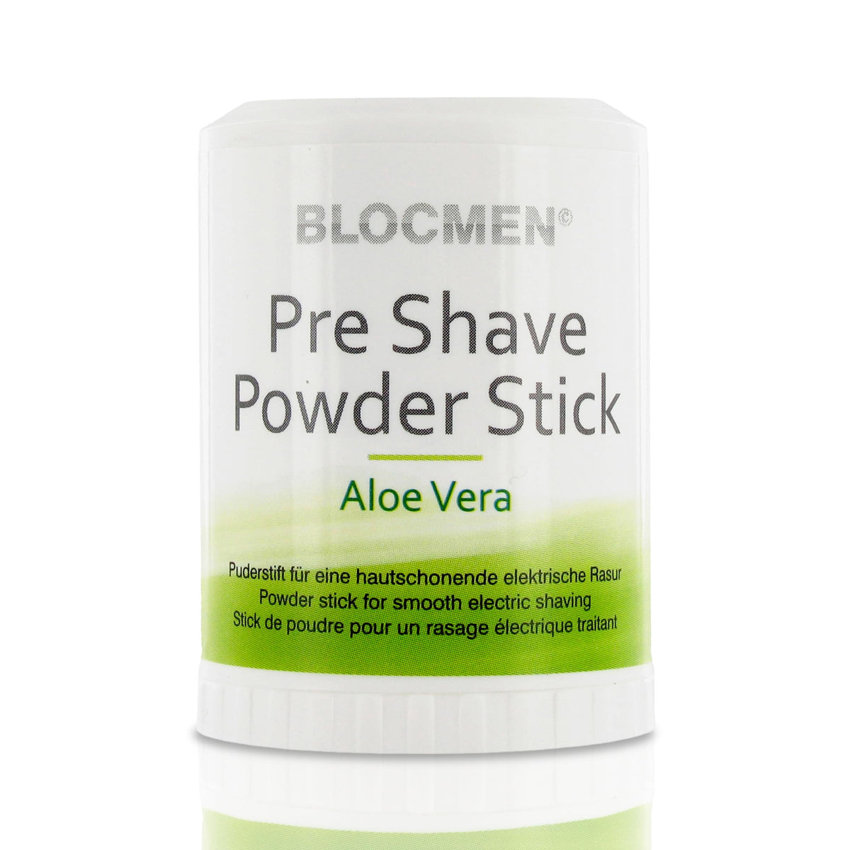 BLOCMEN front packaging showing stick design and travel-ready benefit