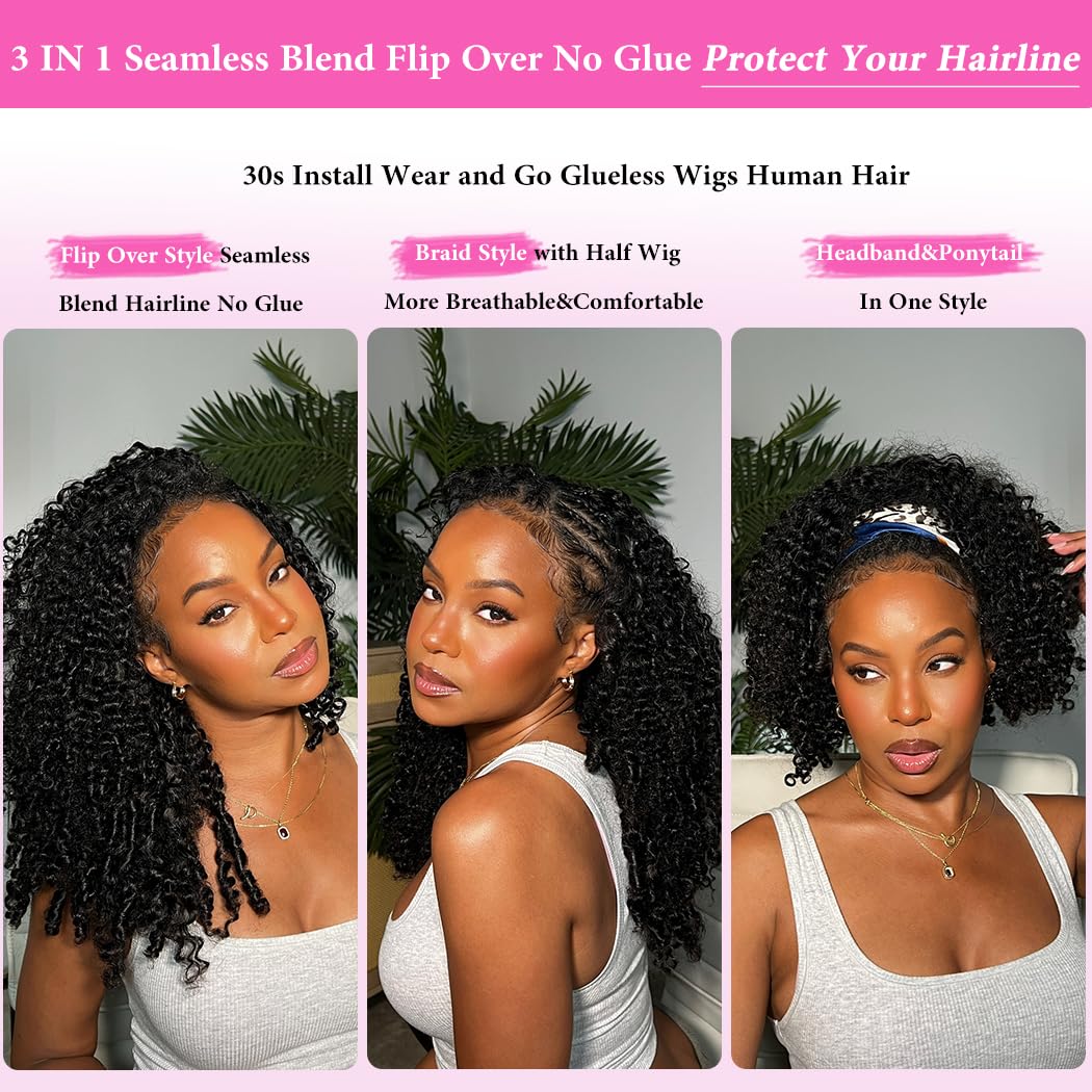 Blomas worn by woman in headband style demonstrating quick wear benefit