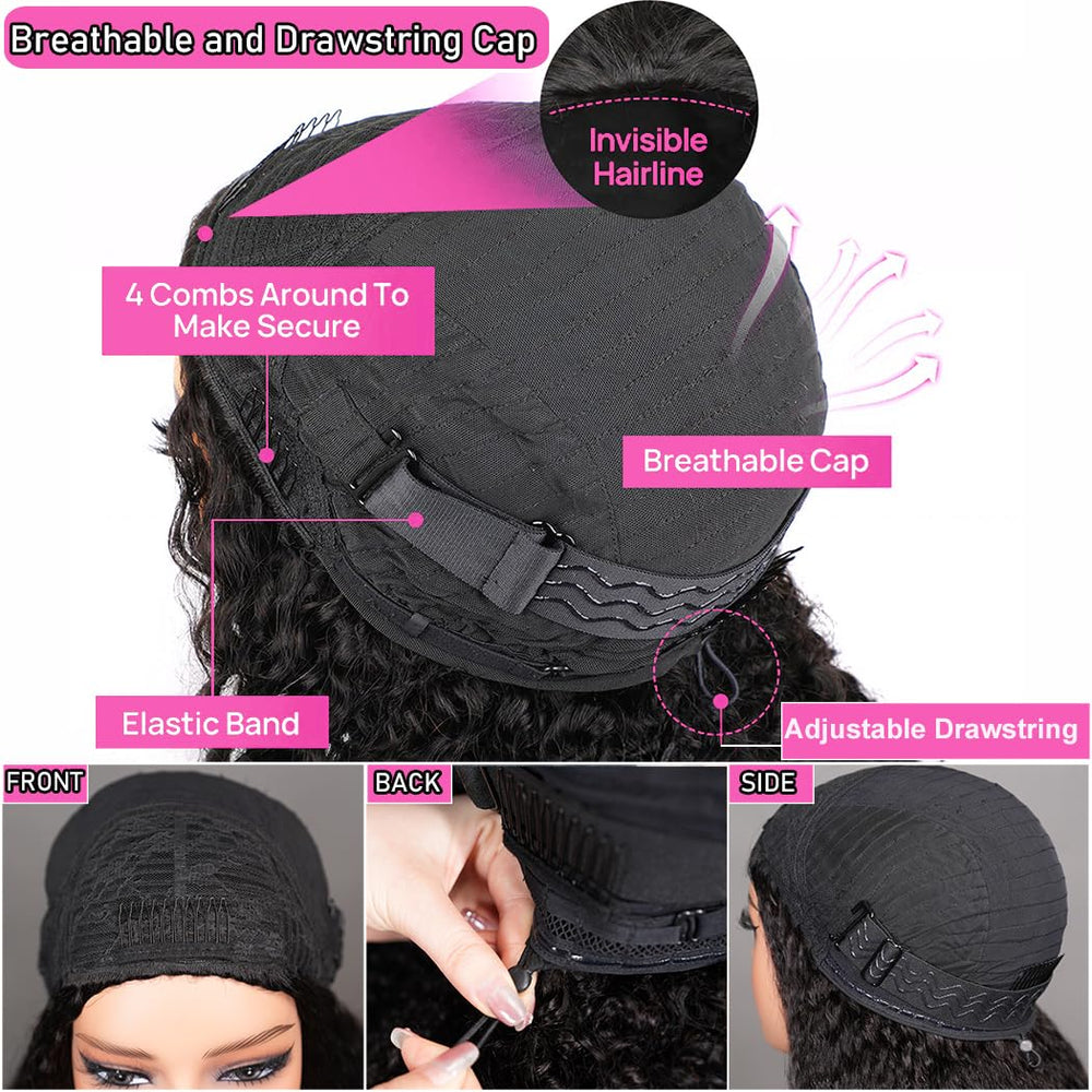 Blomas styled into ponytail showcasing drawstring hold and polished finish benefit