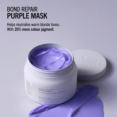 BlondMe mask applied to damp blonde hair for toning and bond repair