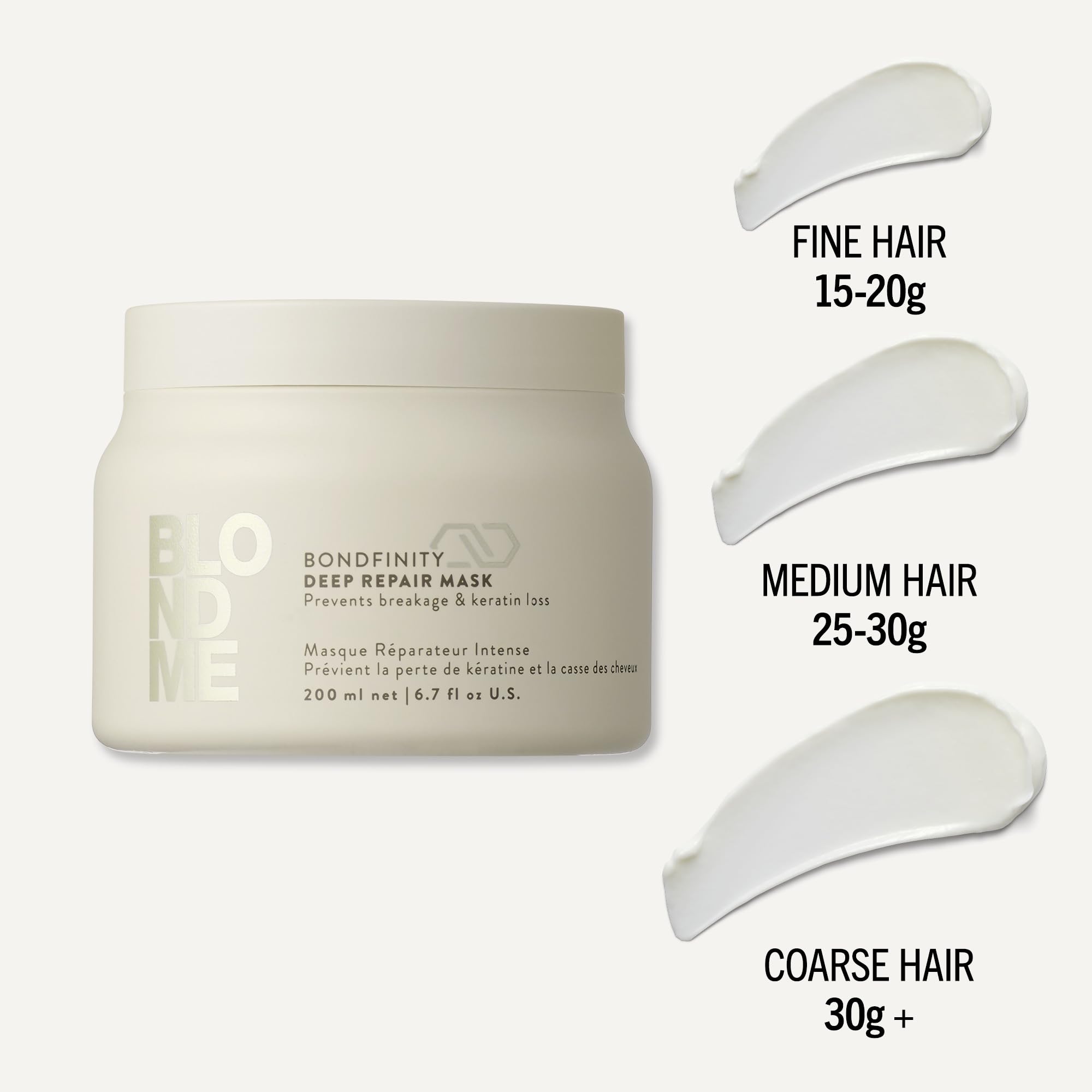 BlondMe after-treatment on blonde hair with improved shine