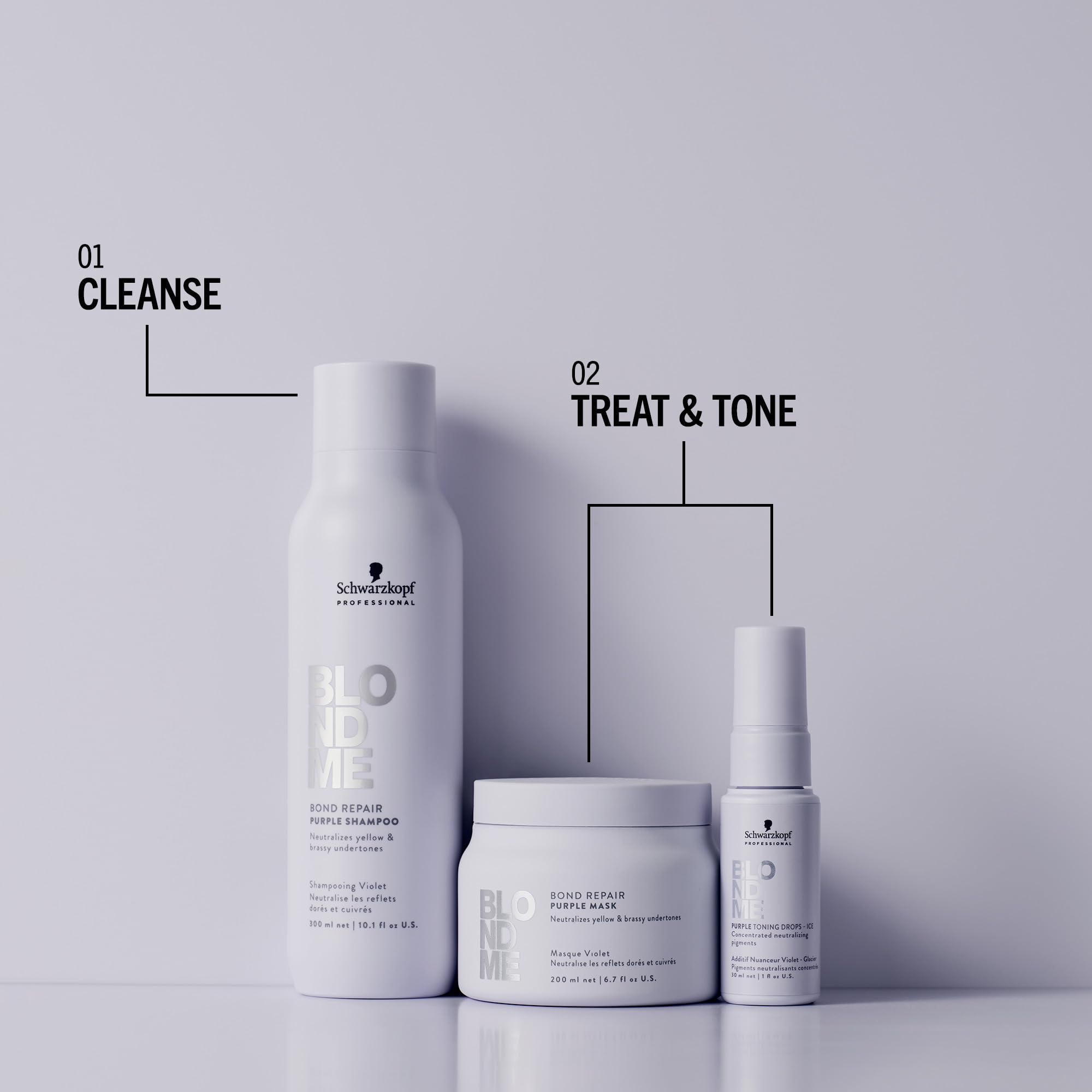 BlondMe jar on bathroom shelf lifestyle scene signaling regular salon-quality care