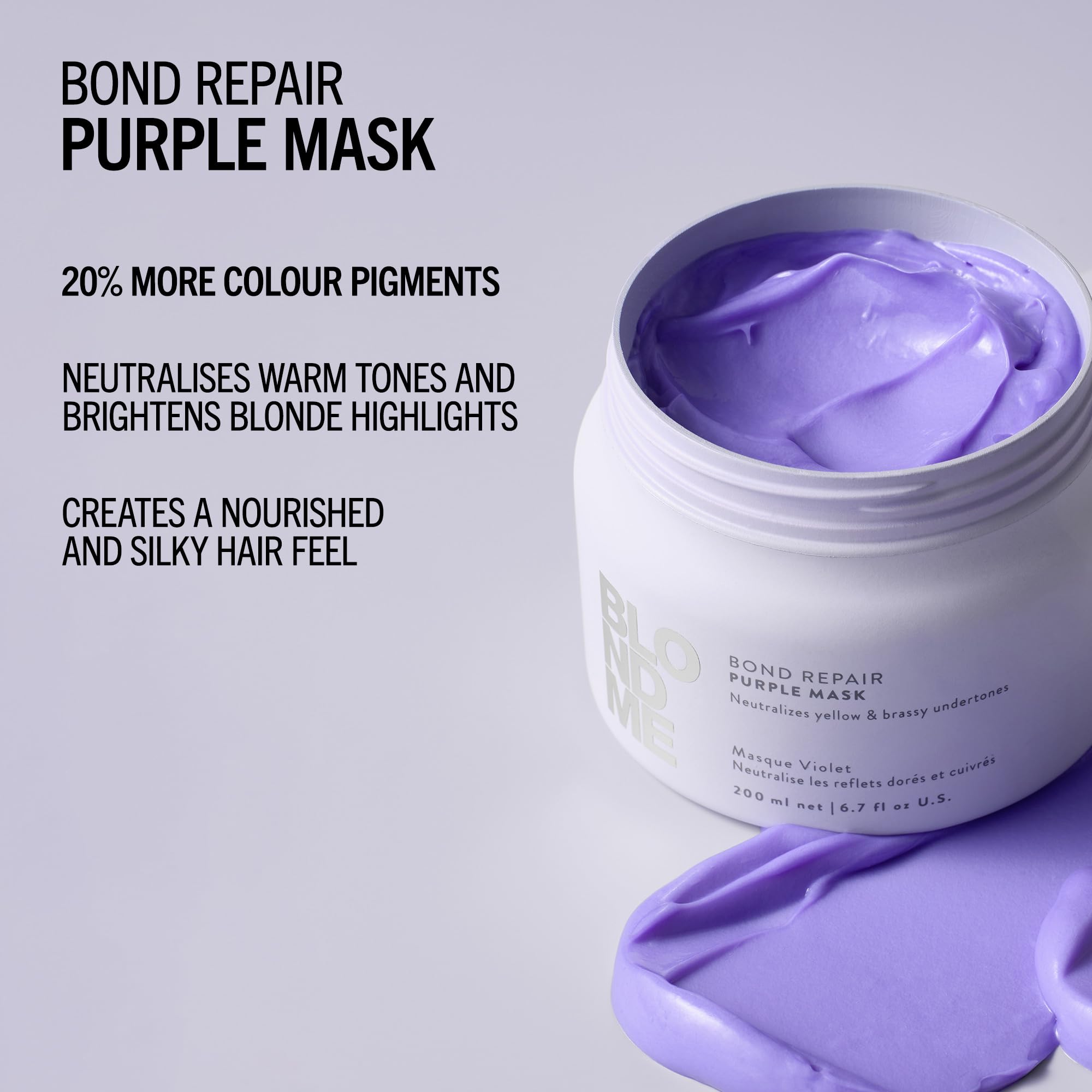 BlondMe creamy texture close-up demonstrating rich conditioning benefits