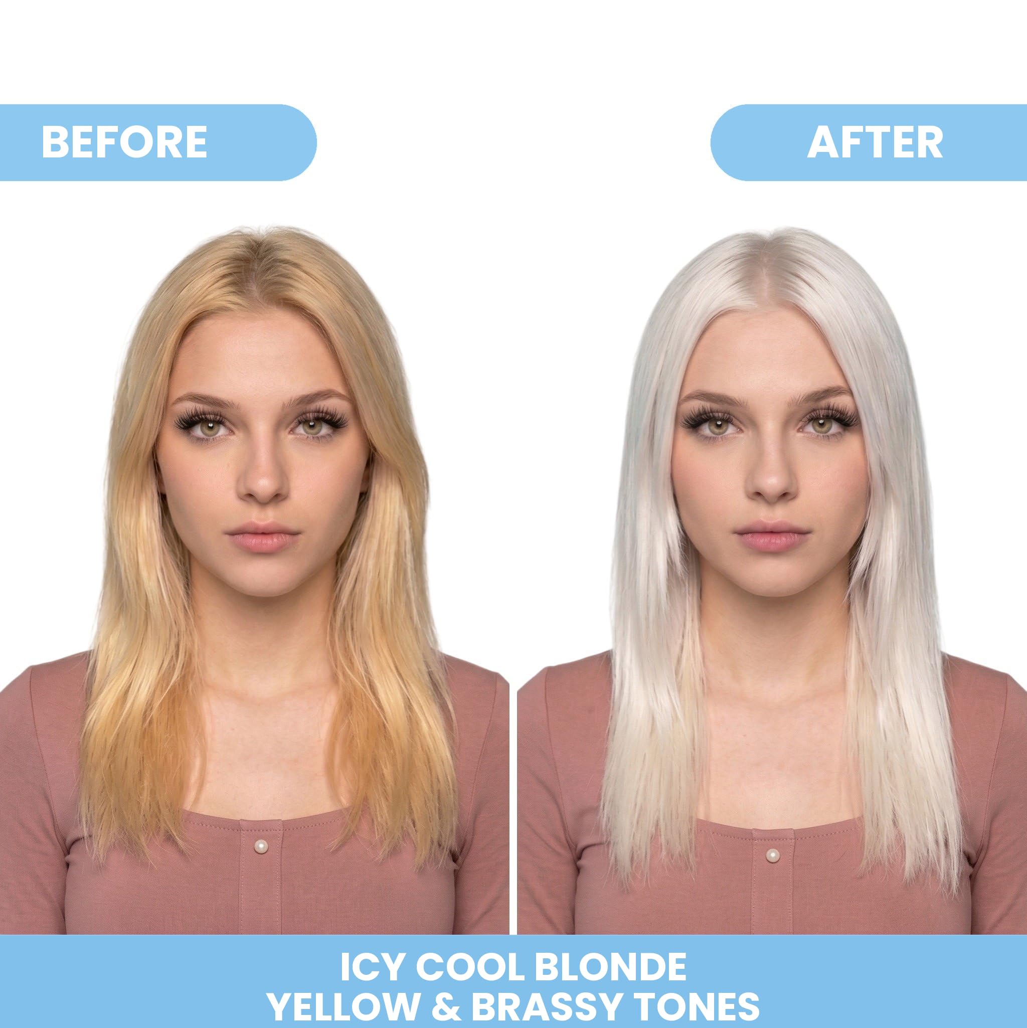 Blondz Only being applied to blonde hair to neutralize brassiness