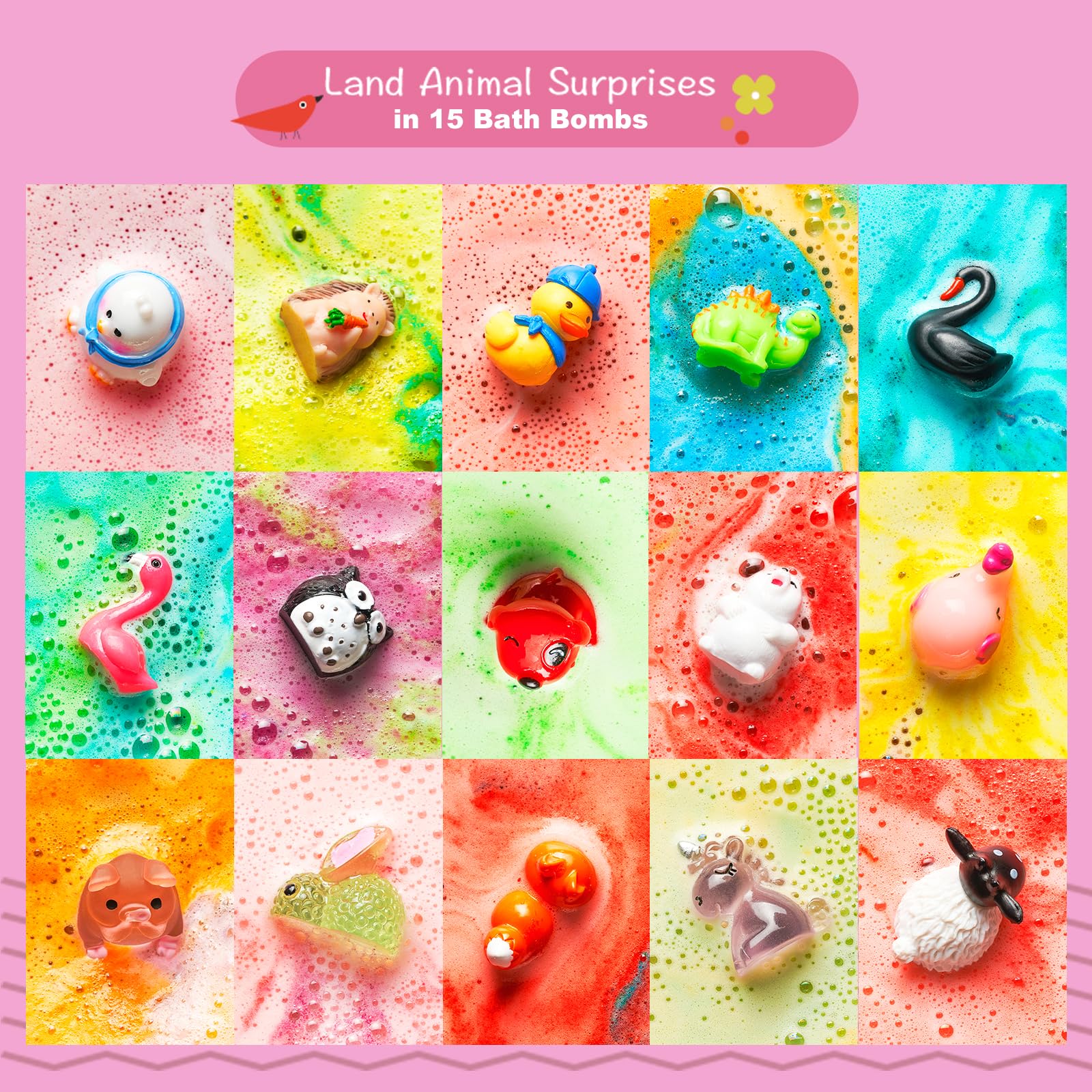 BloomFizzy revealed jungle animal toy in tub, surprise and play benefit