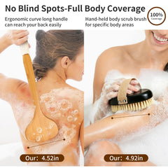 blovefitwa close-up of bristles showing dual firmness for effective exfoliation