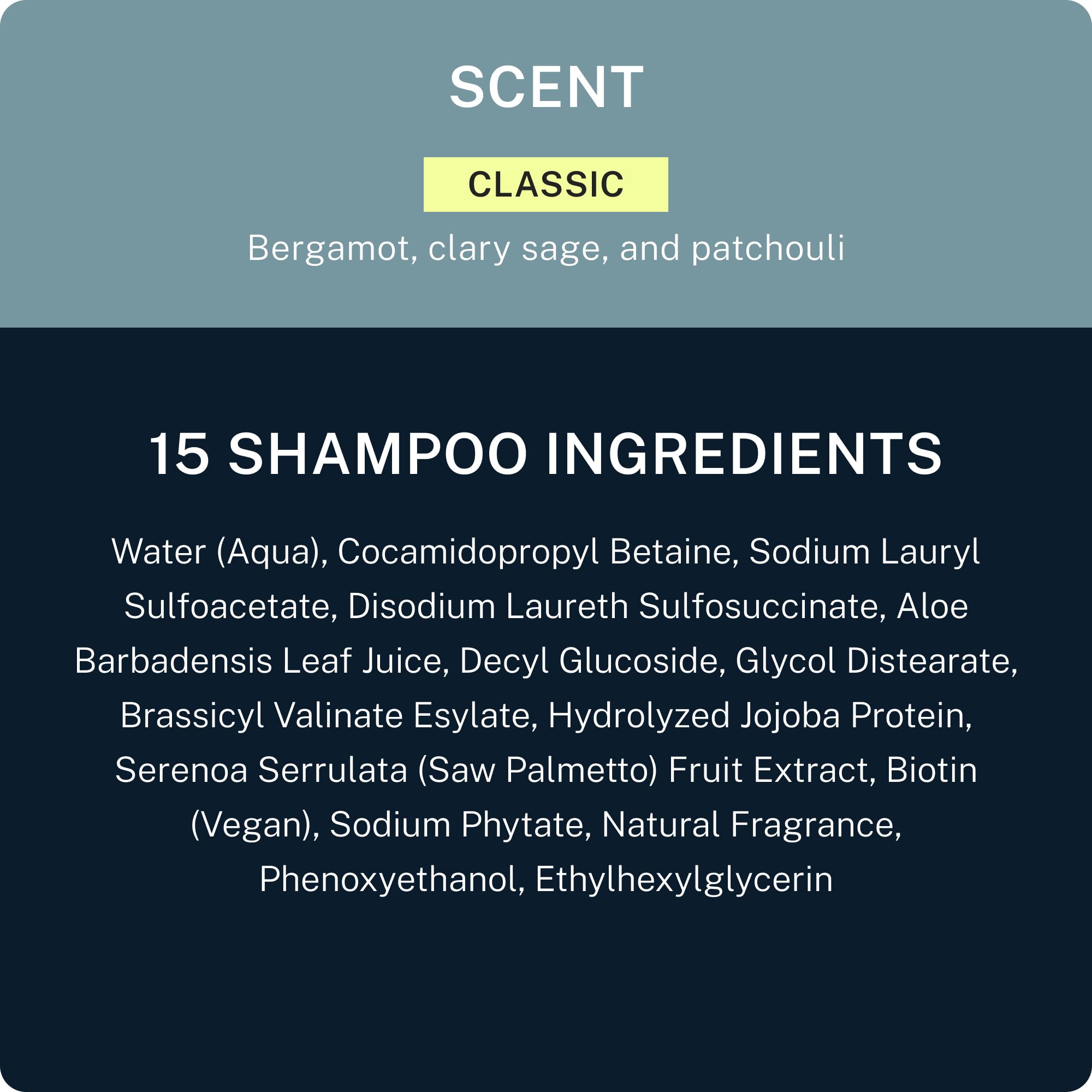Blu Atlas label closeup showing clear ingredient list for informed choice