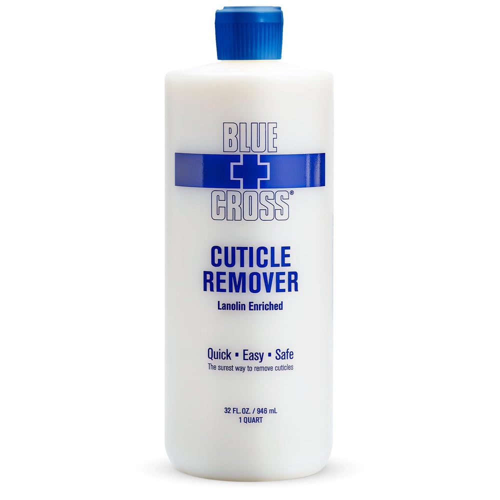 Blue Cross bottle front view showing 32 oz label and benefits