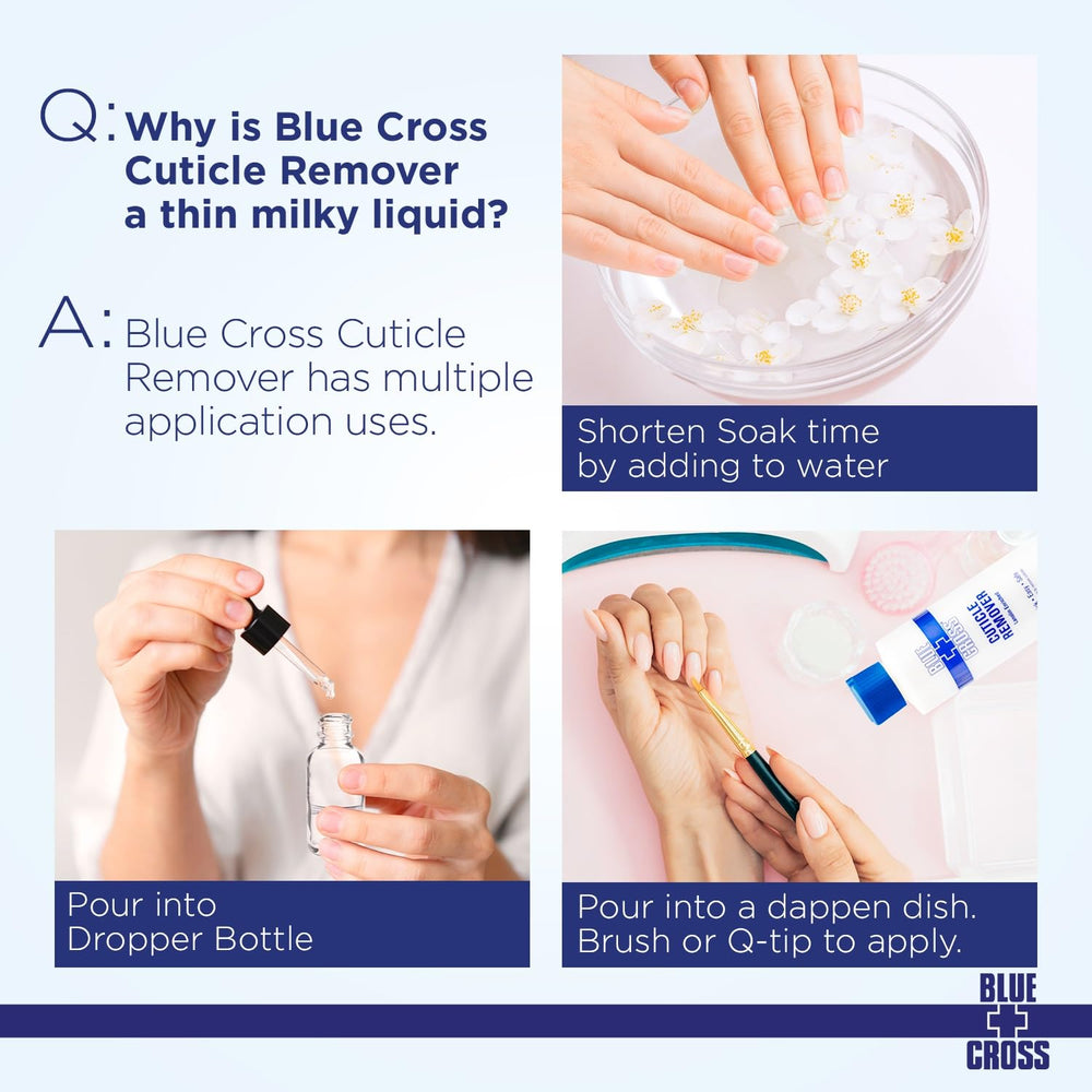 Blue Cross 32 oz bottle shown next to hand for size and volume context
