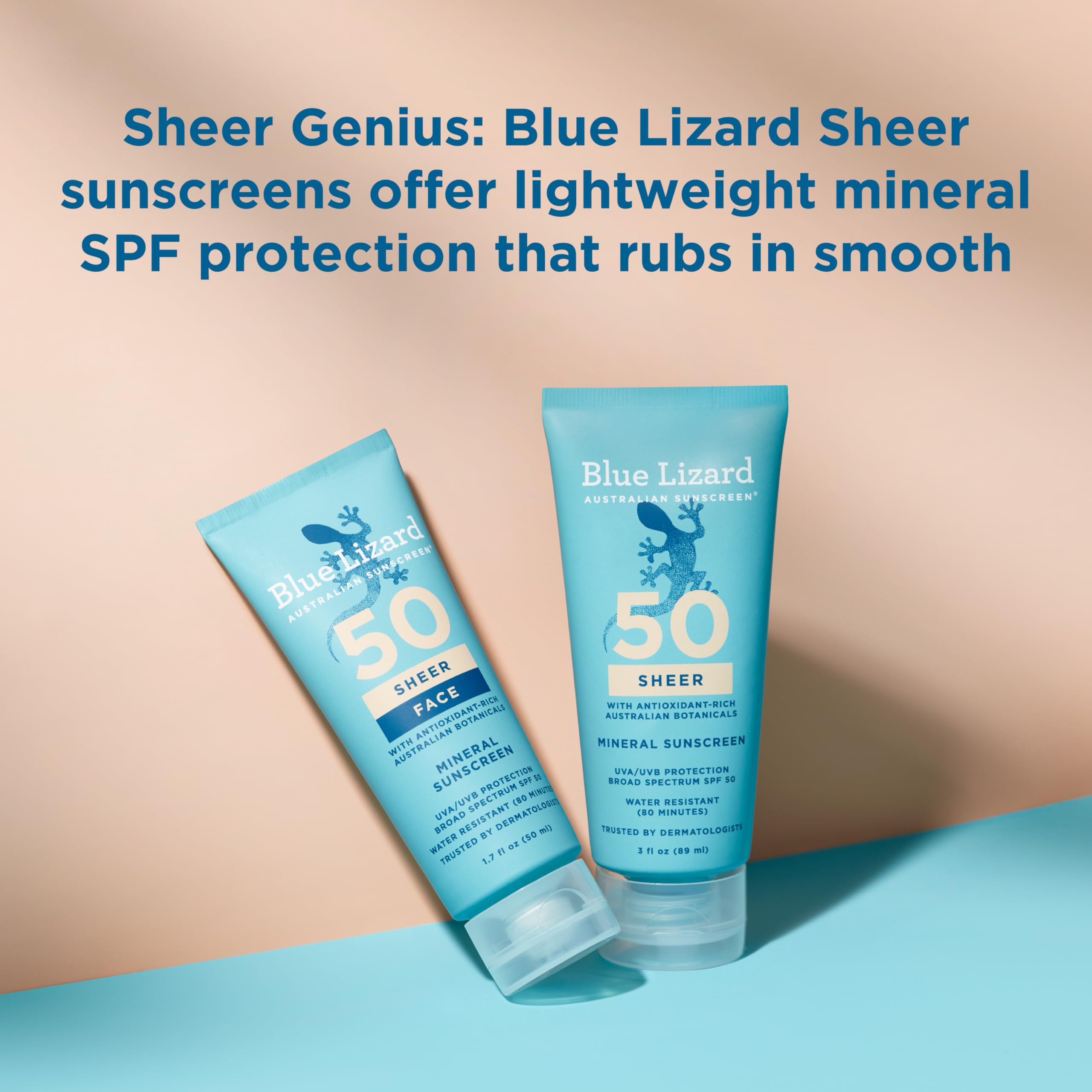 Blue Lizard being used at beach illustrating broad-spectrum outdoor protection