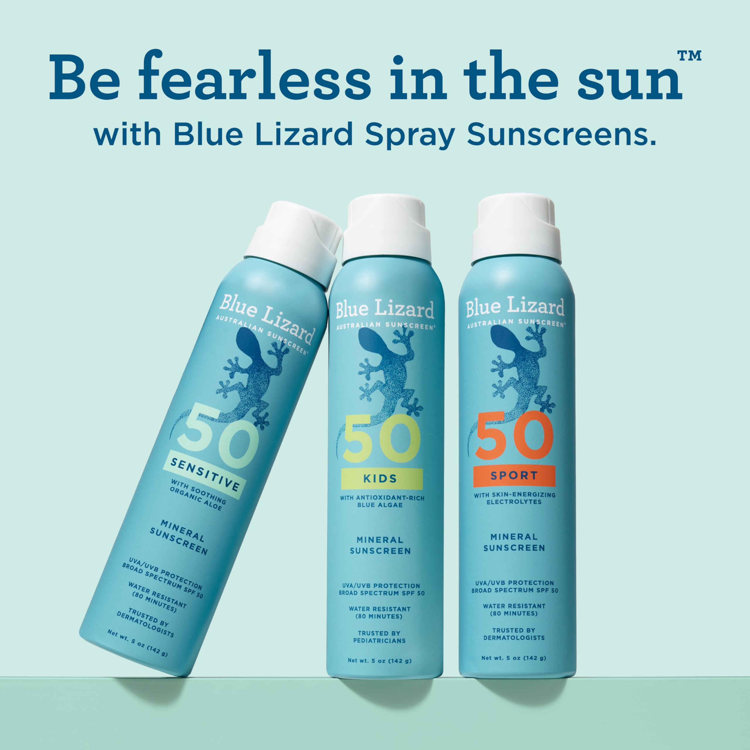 Blue Lizard nozzle detail highlighting spray mechanism for even application benefit
