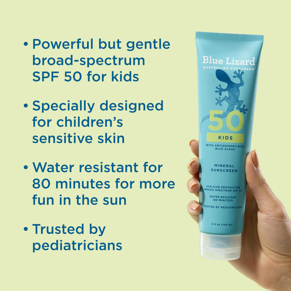 Blue Lizard lotion pump close-up demonstrating easy dispensing