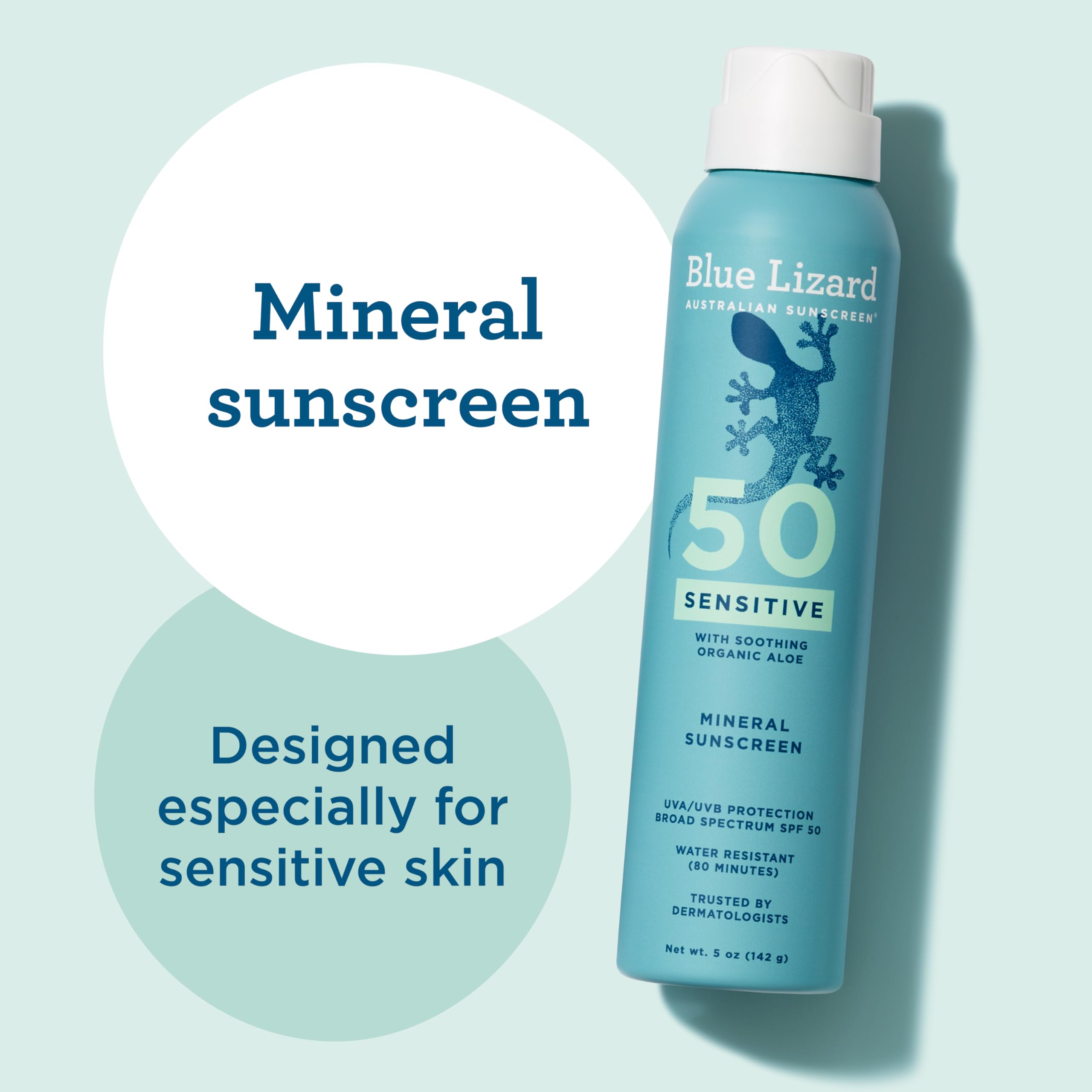 Blue Lizard spray in hand being applied for easy coverage on the go