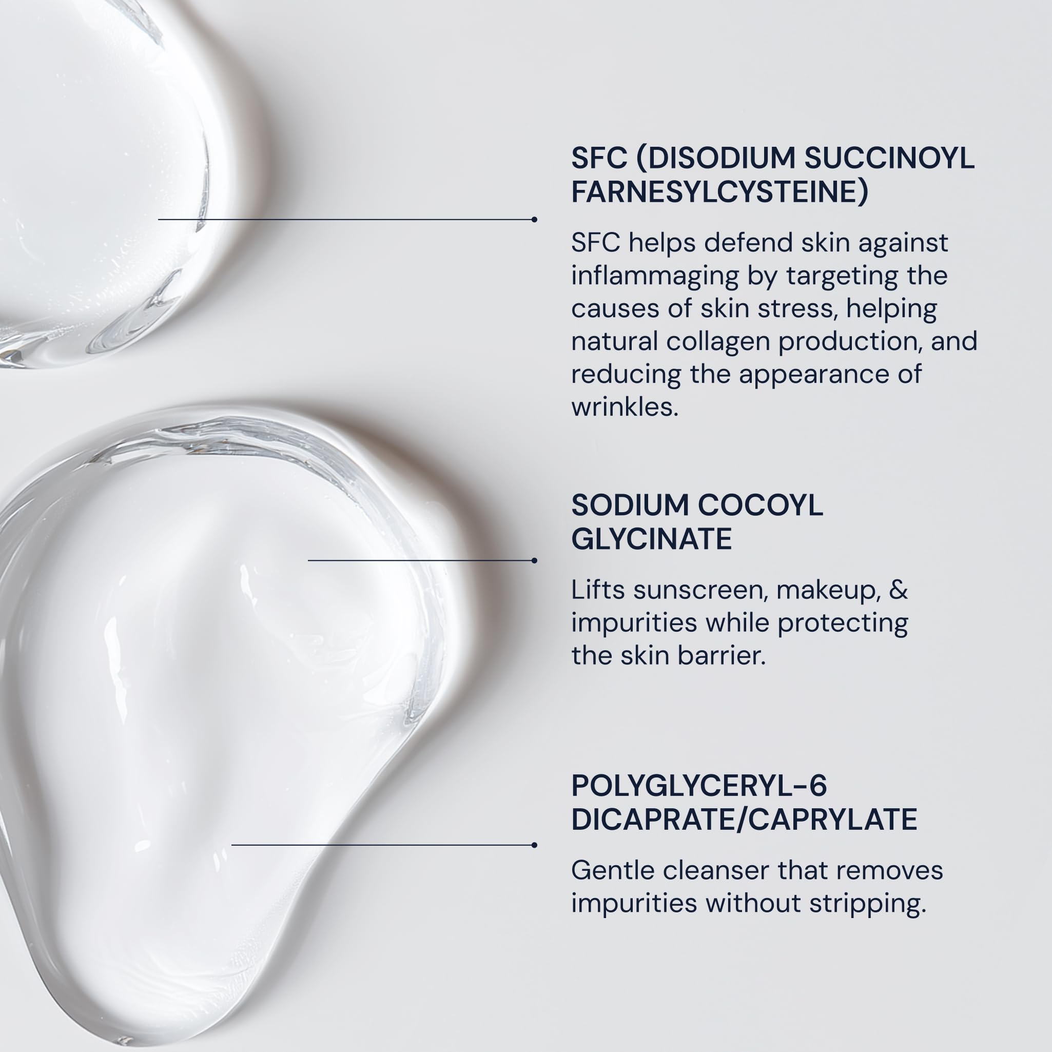 Blueprint Bryan Johnson cleanser rinsing with water illustrating clean rinse and no residue