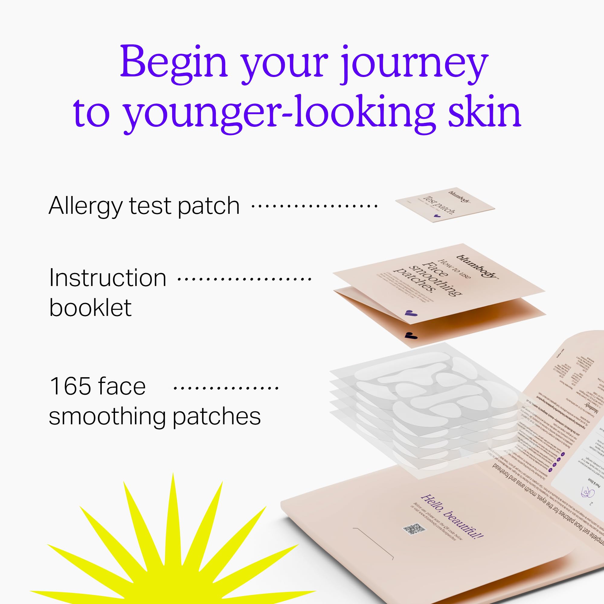 BLUMBODY mouth-area patch applied to target smile lines and comfort