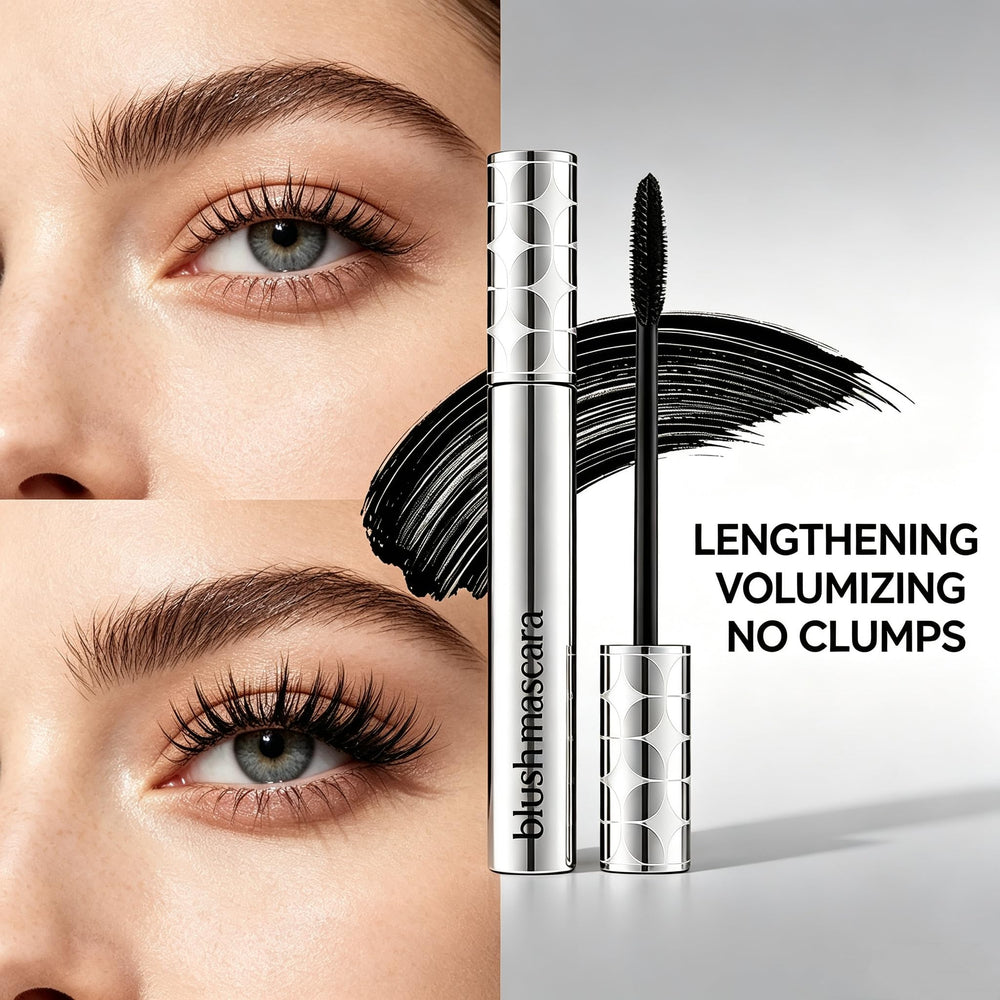 Blush Mascara lifestyle on dressing table during morning routine for quick grooming