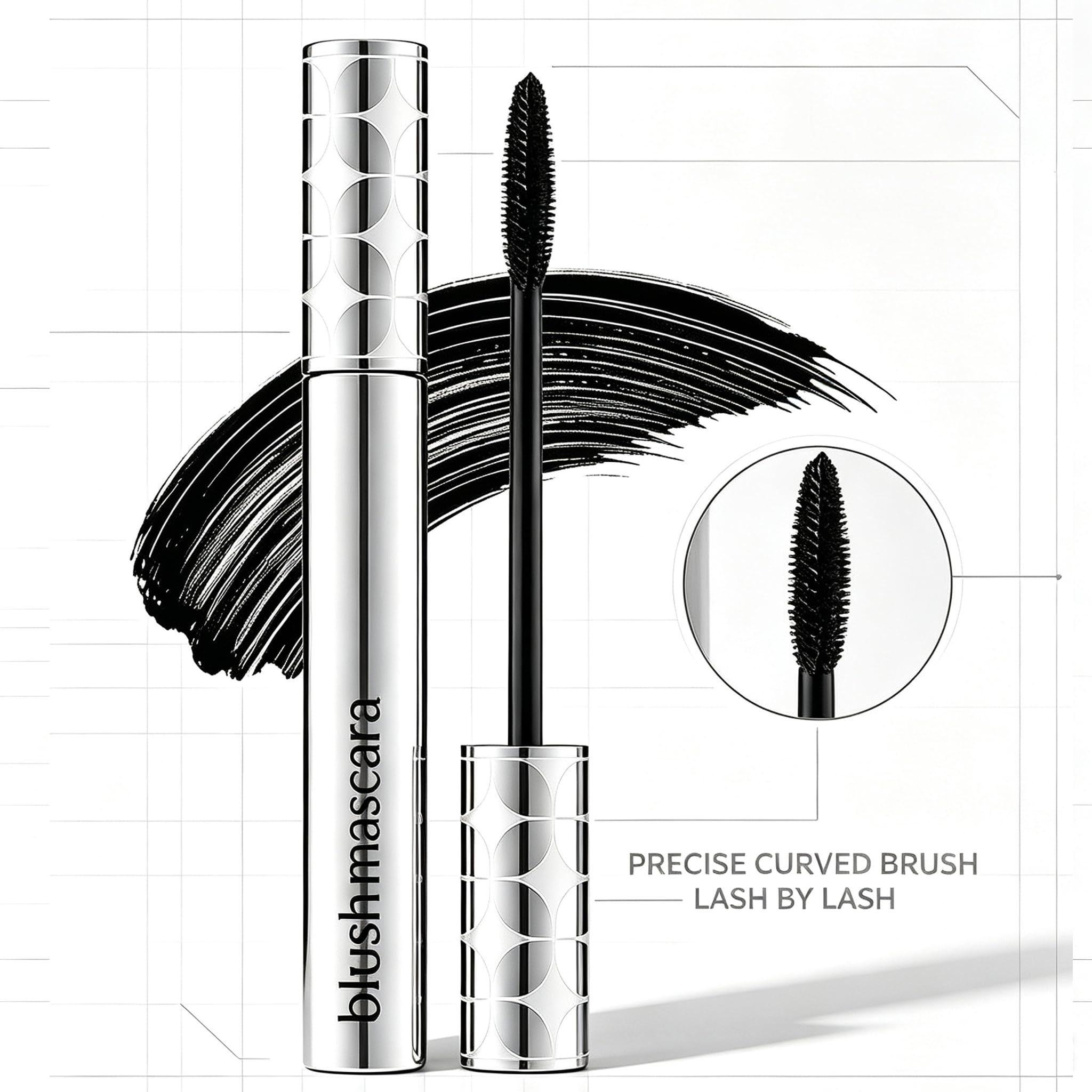 Blush Mascara held in hand for size comparison, ideal for travel and touch-ups