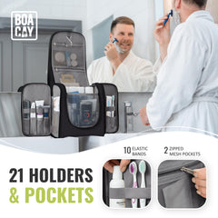 BOACAY metal hook close-up showing sturdy swivel for reliable hanging in bathrooms